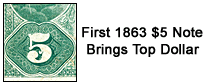 First 1863 $5 Note Brings Top Dollar