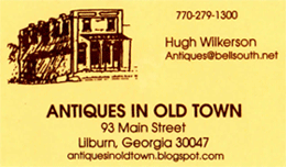 Antiques in Old Town in Lilburn, Georgia