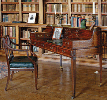 Carlton House Desk, ca. 1780. (Photo, courtesy of and  Highclere Castle Enterprises LLP 2013)